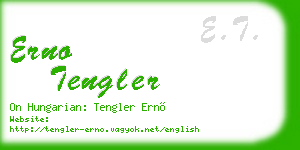 erno tengler business card